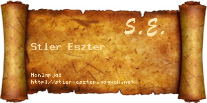 Stier Eszter névjegykártya